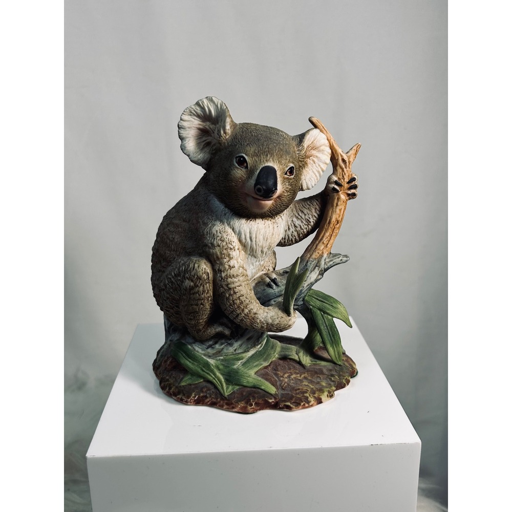 Vintage 1984 Andrea by Sadek Koala on Tree Branch Porcelain Figurine 6999